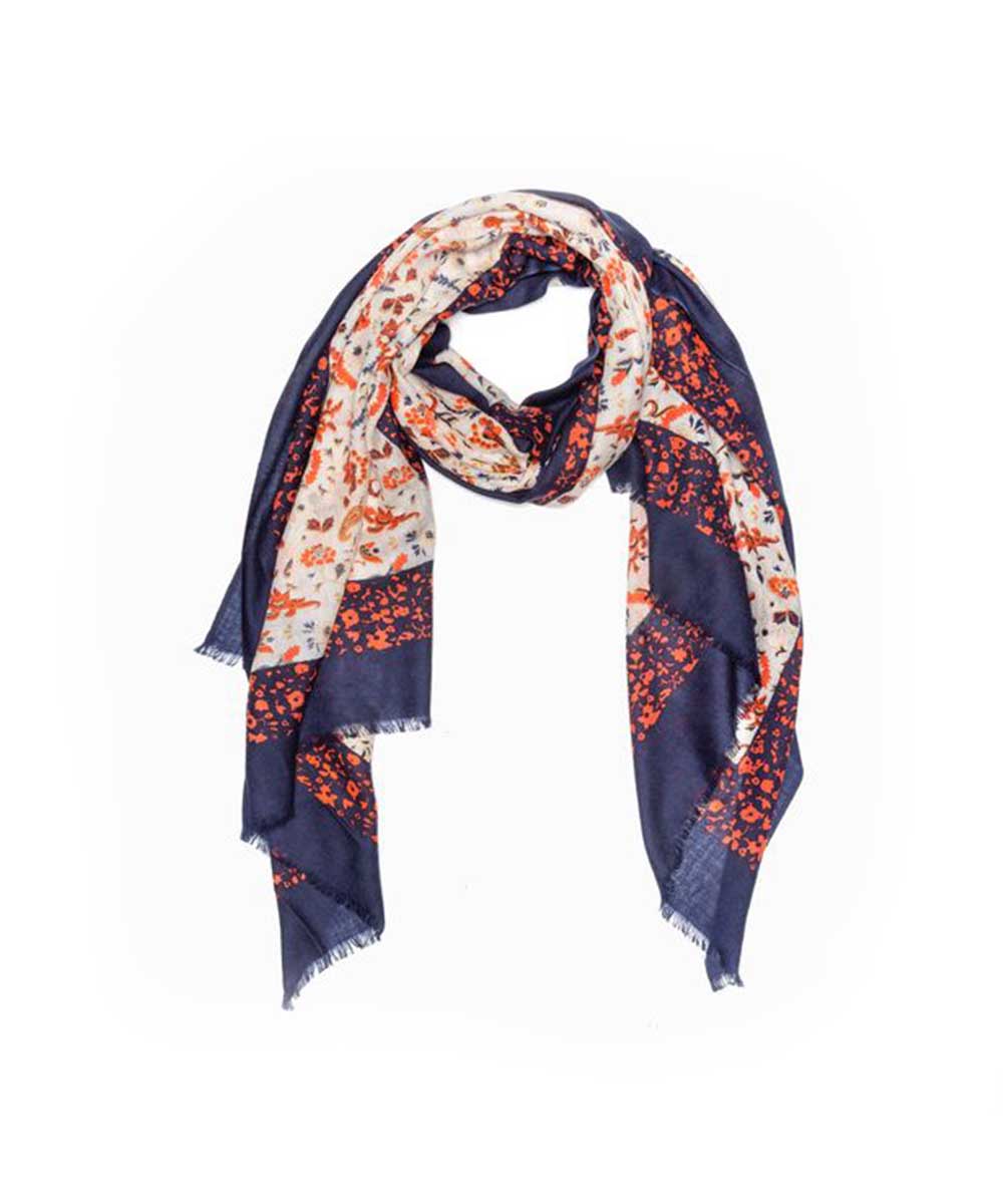 Wool Print UGG Scarf | Red Kado