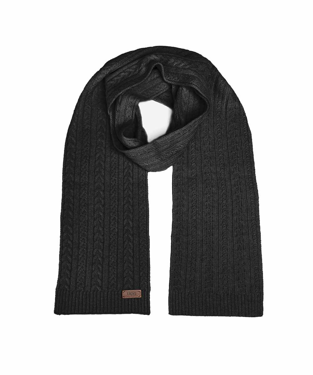 Cashmere UGG Cable Scarf | Red Kado