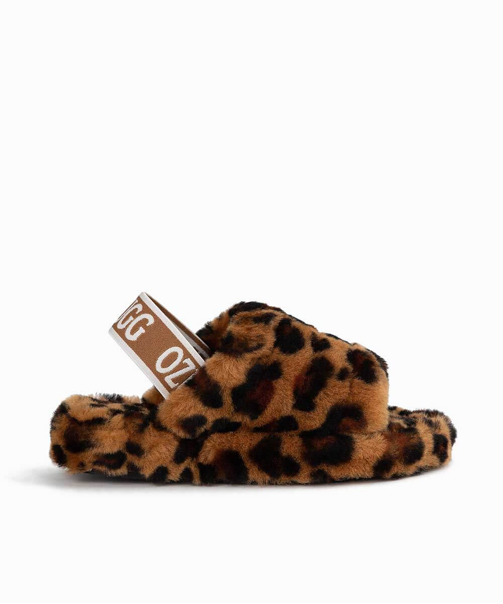Kid’s UGG Snugg Leopard Slide | Red Kado