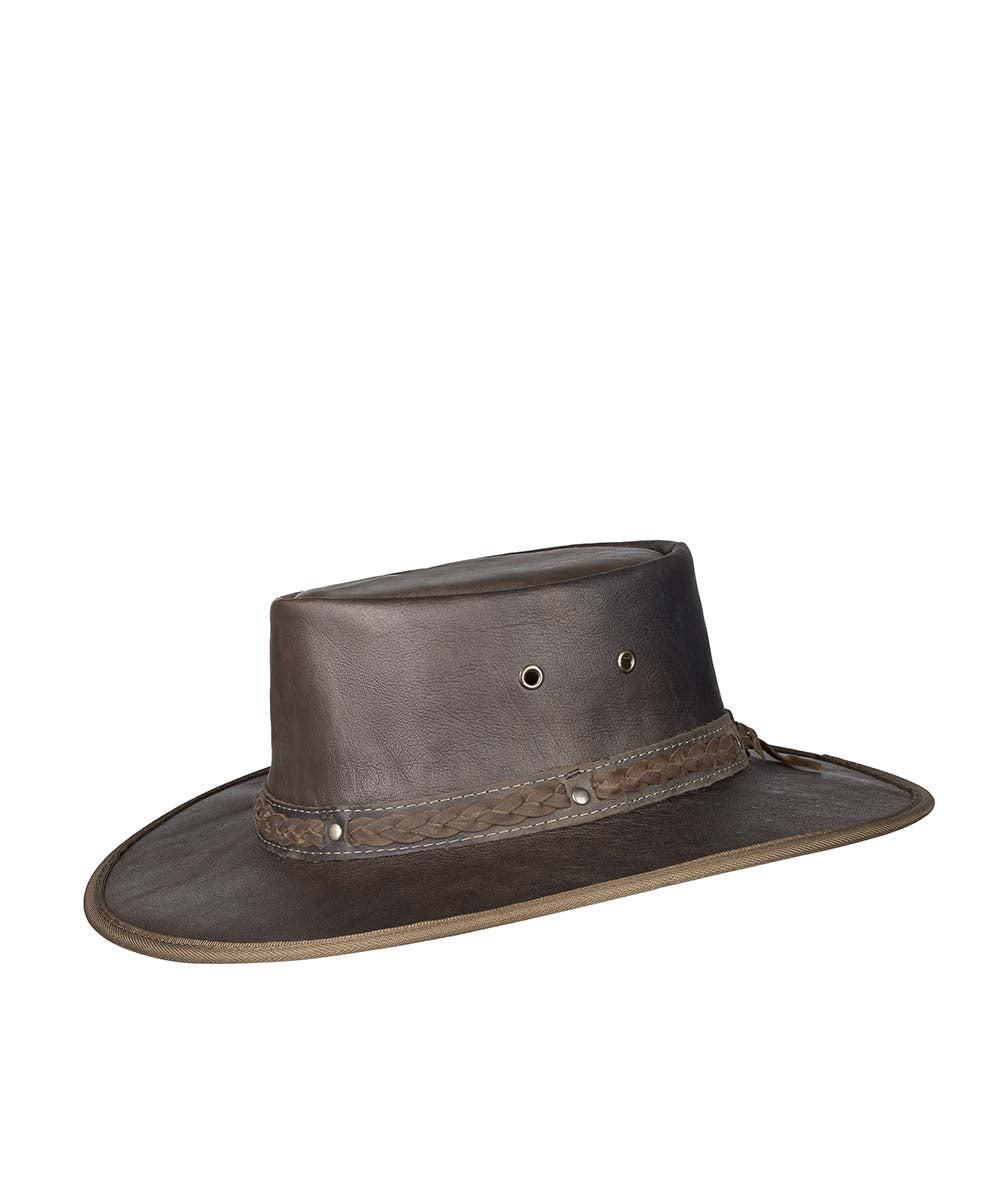 Barmah Squashy Roo Leather Hat | Red Kado