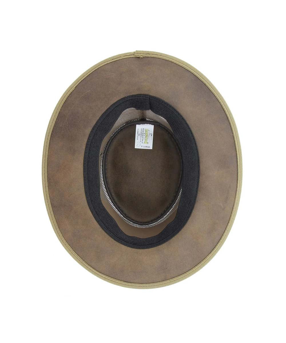 Barmah Foldaway Oiled Cooler Hat in Hickory