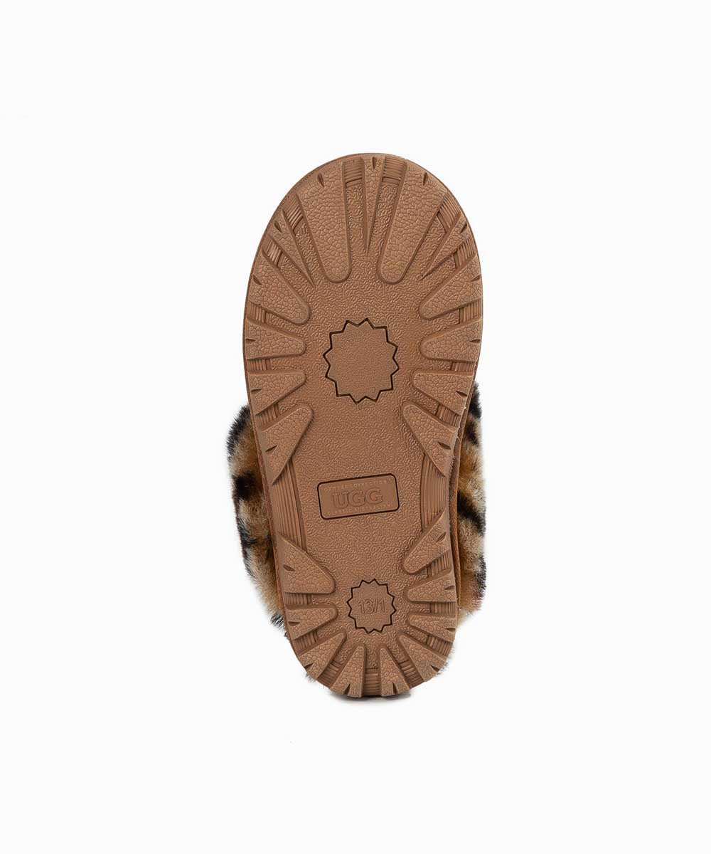 Kid’s UGG Leopard Scuff | Red Kado