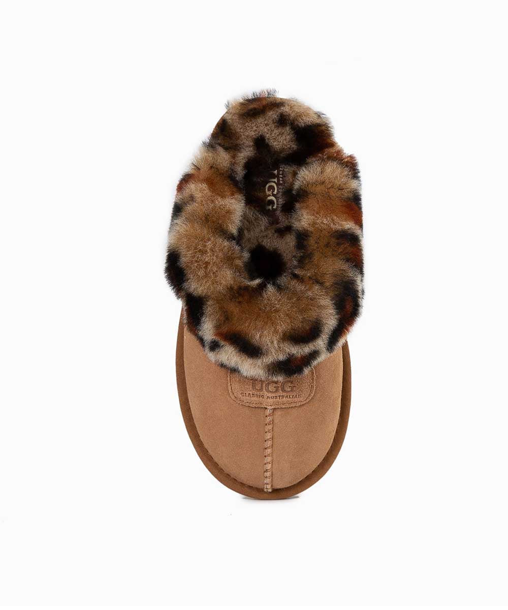 Kid’s UGG Leopard Scuff | Red Kado