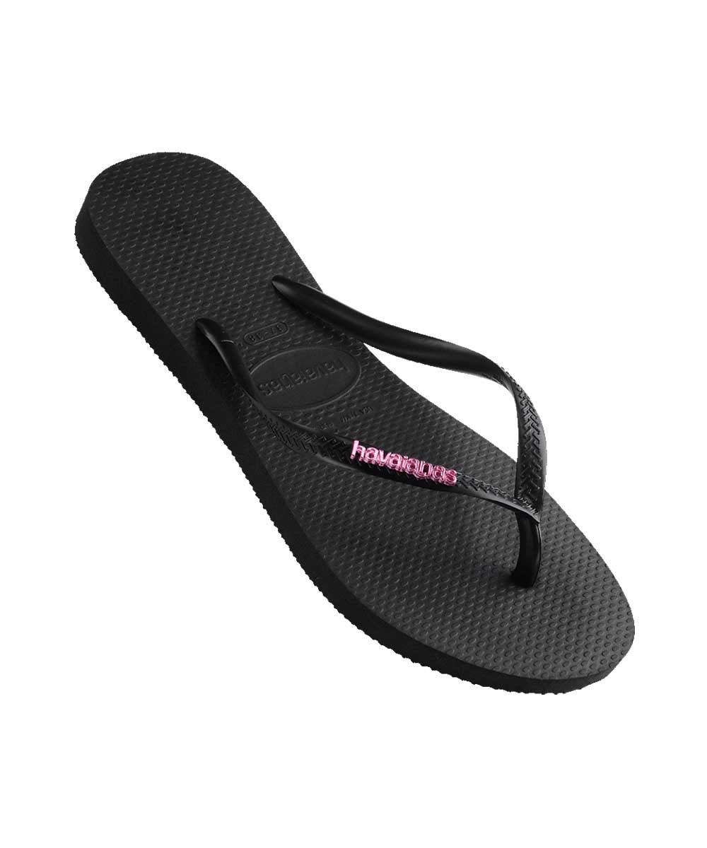 Havaianas Women's Slim Metal Logo Thongs | Red Kado
