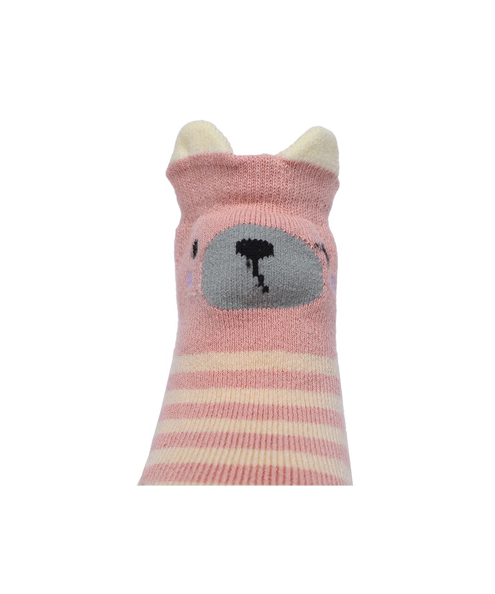 Baby Walking Sock Booties in Pink