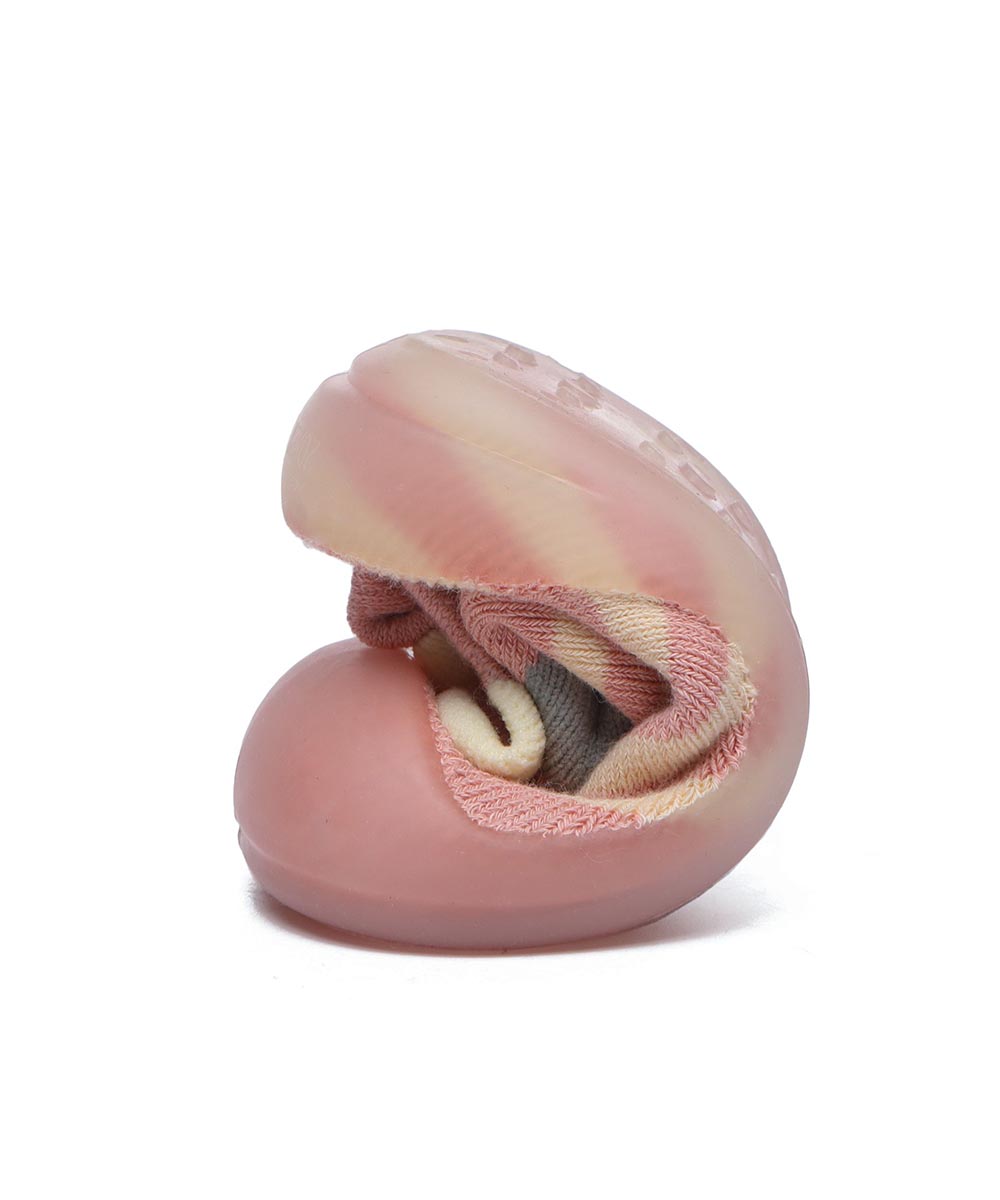 Baby Walking Sock Booties in Pink