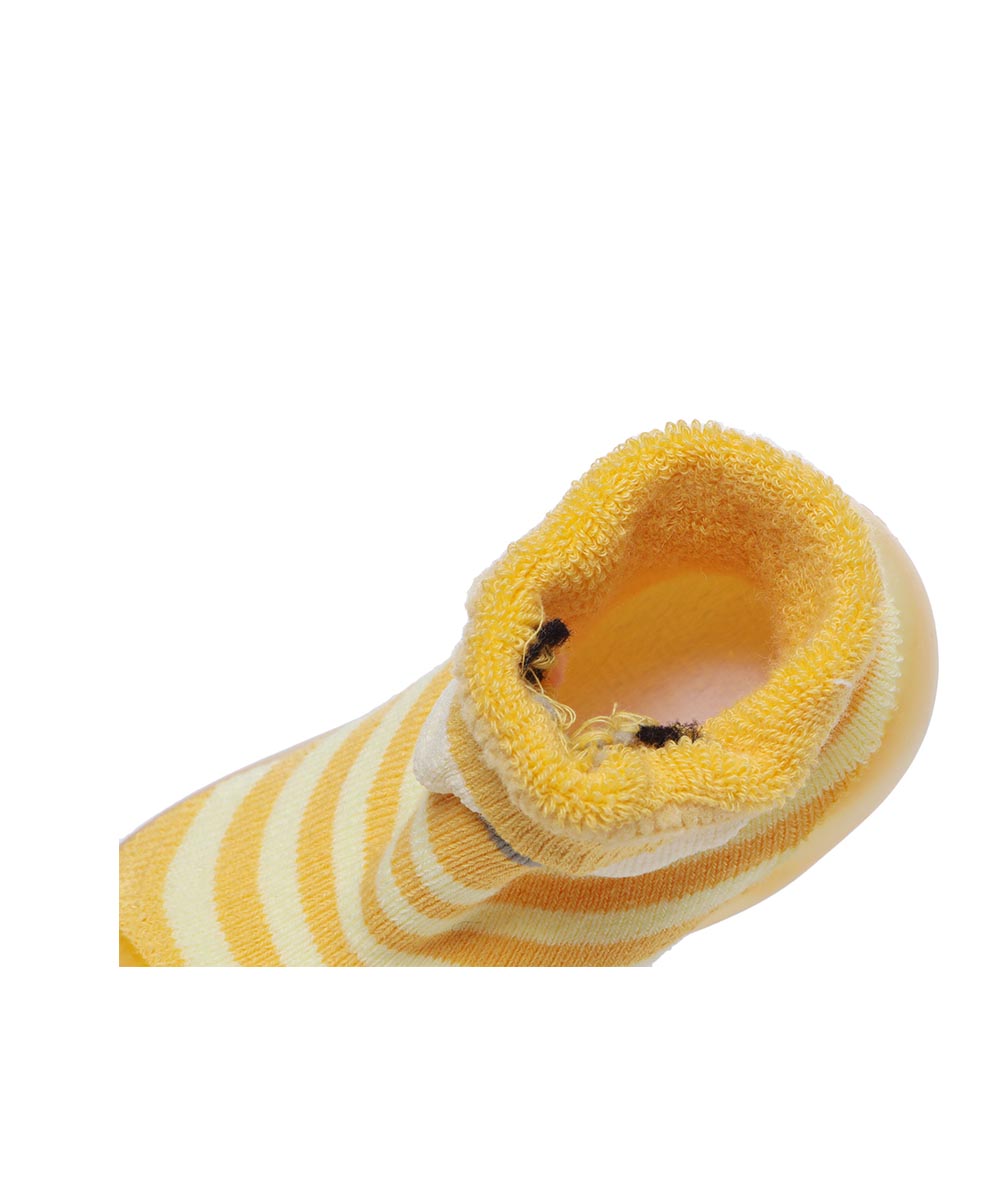 Baby Walking Sock Booties in Yellow