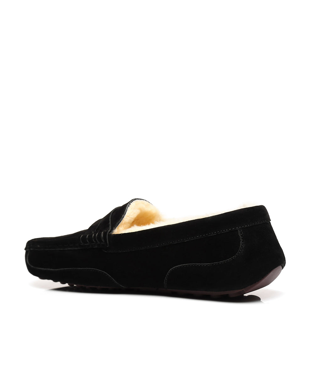 Men's Anthony UGG Moccasin in Black - sheepskin slipper
