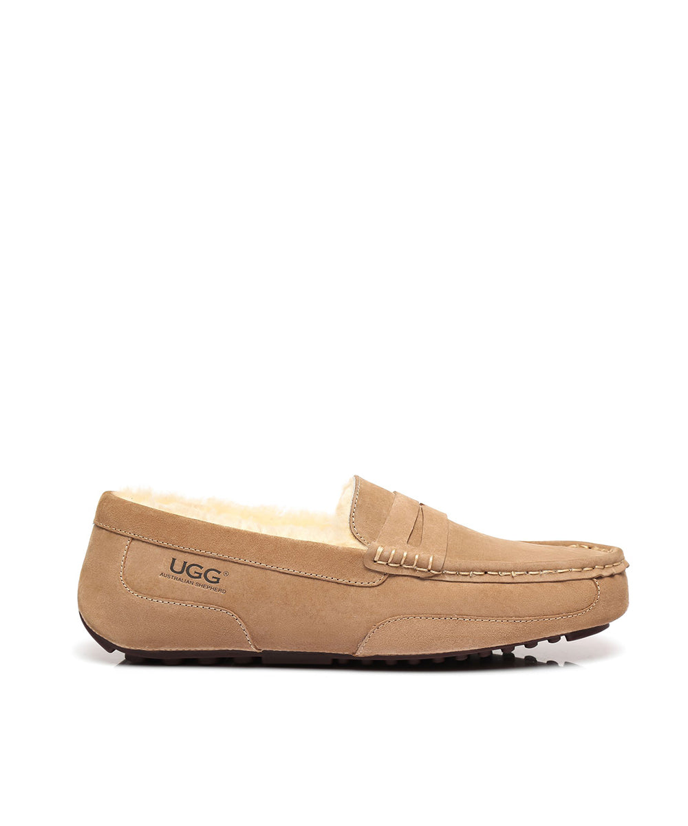 Men's Anthony UGG Moccasin in Chestnut - sheepskin slipper