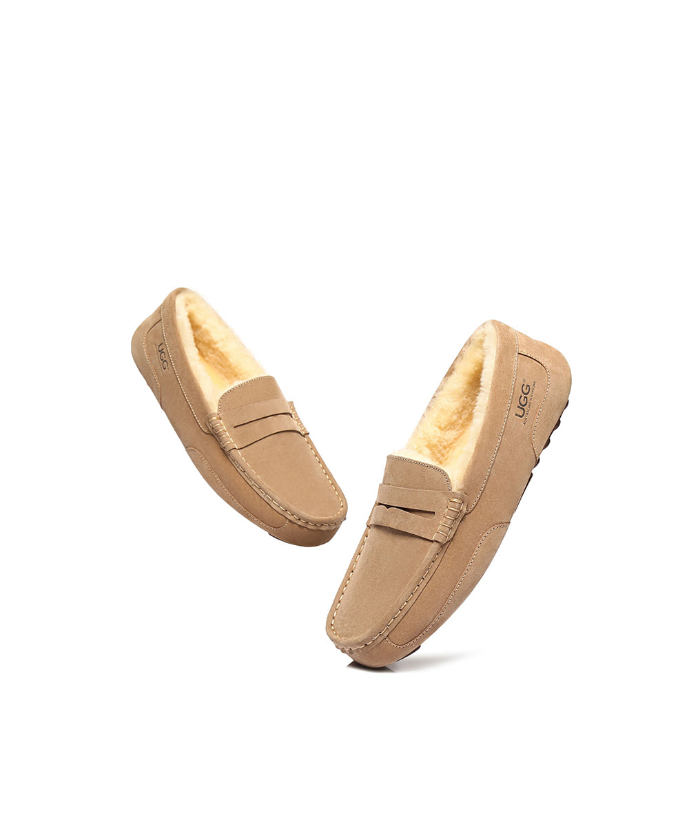 Men's Anthony UGG Moccasin in Chestnut - sheepskin slipper