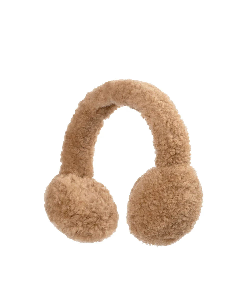 Fluffy UGG Sheepskin Earmuffs | Red Kado
