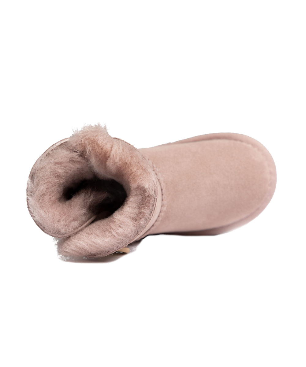 Kids Classic Short Button UGG Boots | Red Kado