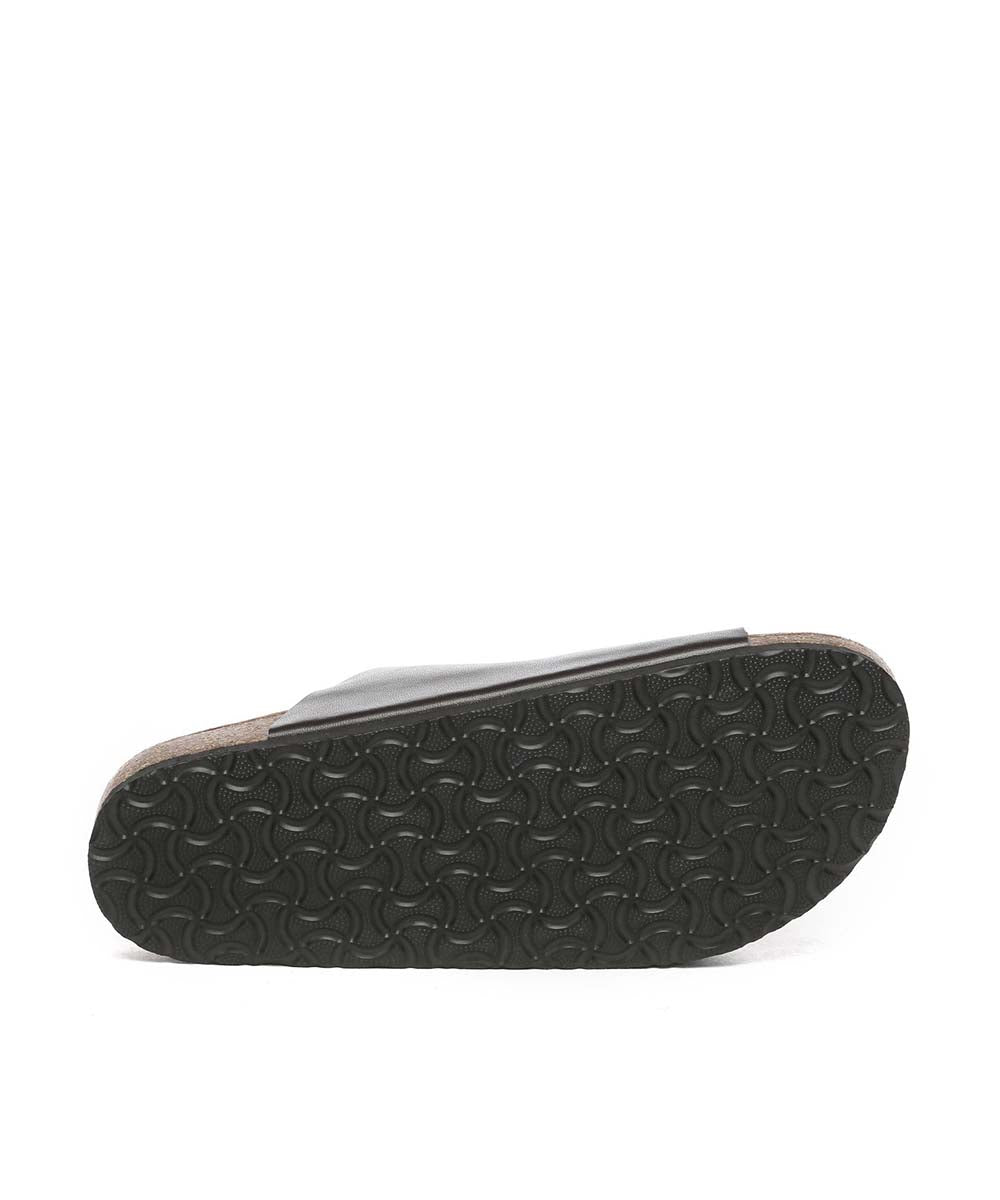 Men's Hampton Sandal in Chocolate - leather slide sandal