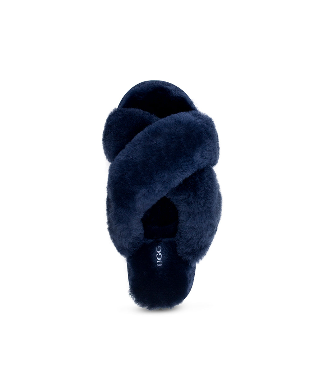 Women's UGG Premium Cross Over Slippers | Red Kado