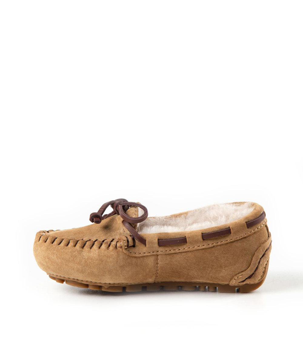 Kid’s Fur UGG Moccasin | Red Kado