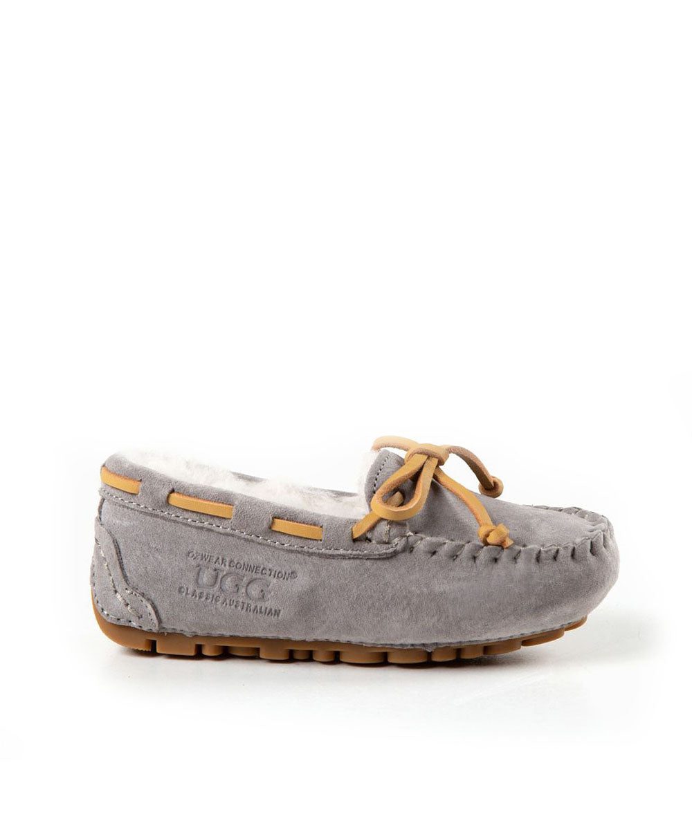 Kid’s Fur UGG Moccasin | Red Kado