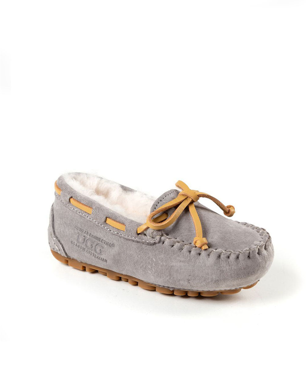 Kid’s Fur UGG Moccasin | Red Kado