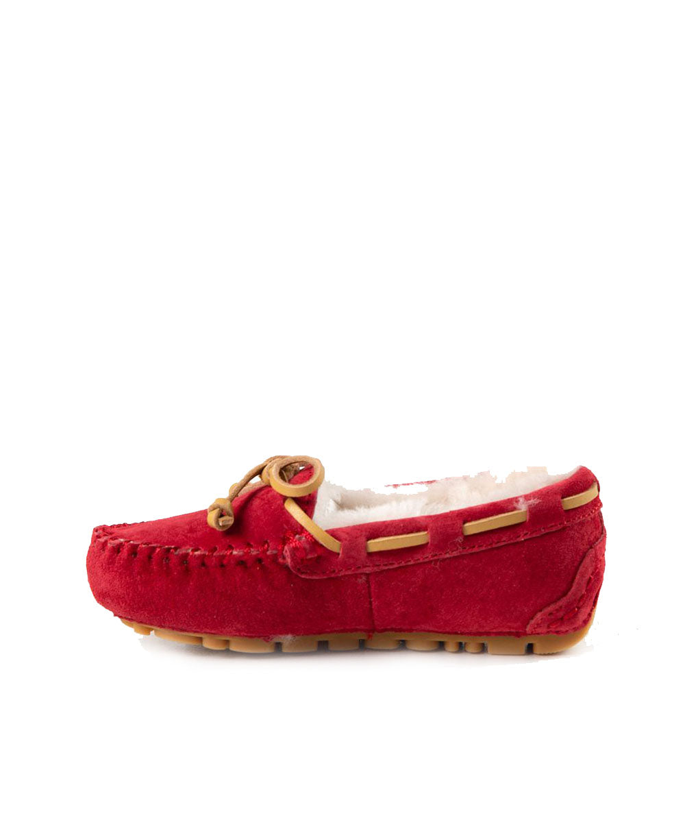 Kid’s Fur UGG Moccasin | Red Kado