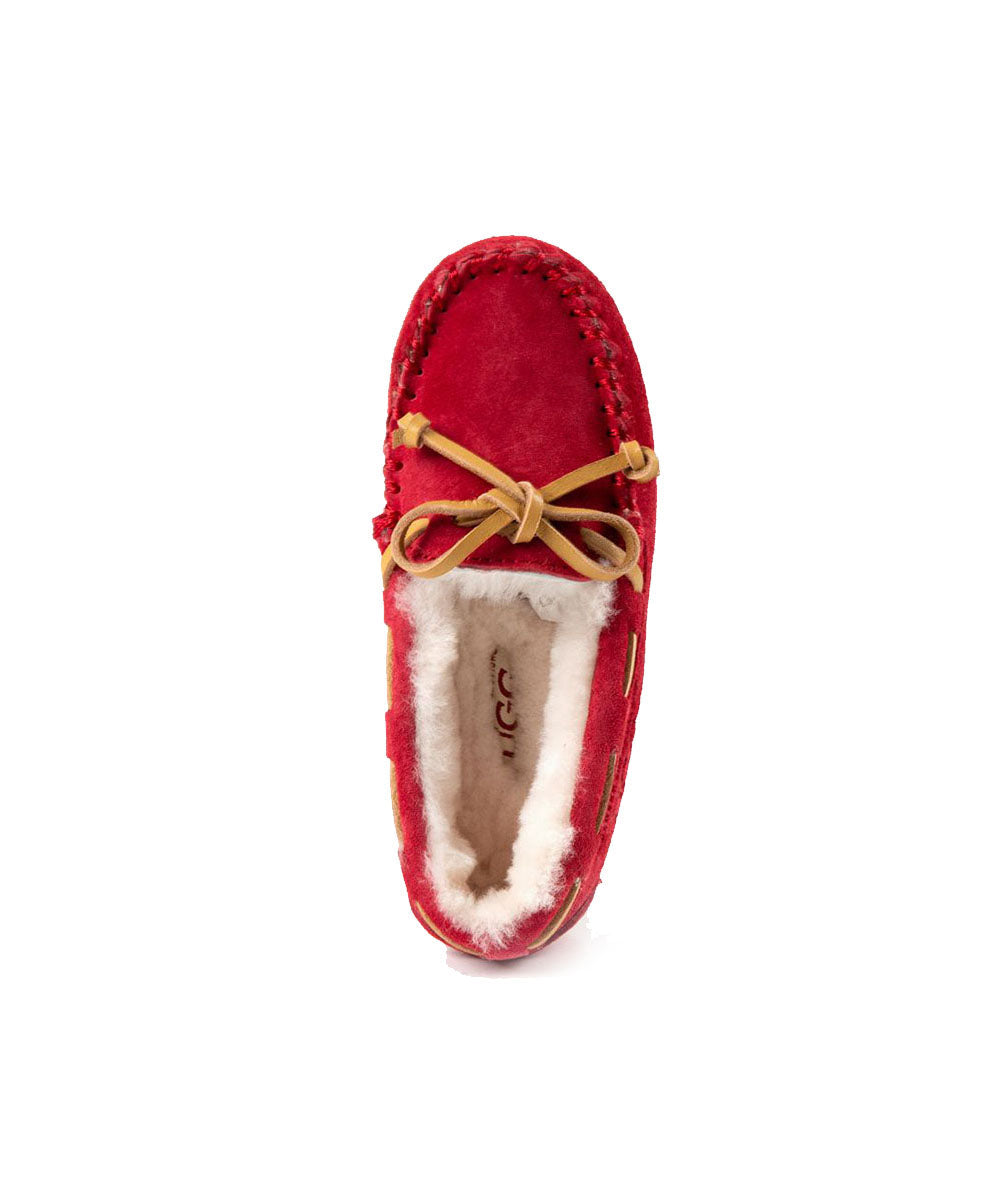 Kid’s Fur UGG Moccasin | Red Kado