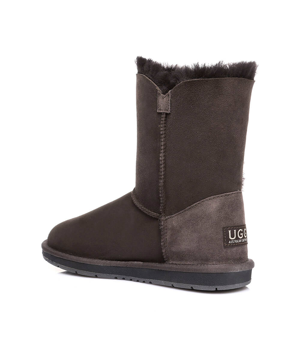 Men's Luxe Classic Mid Button UGG | Red Kado