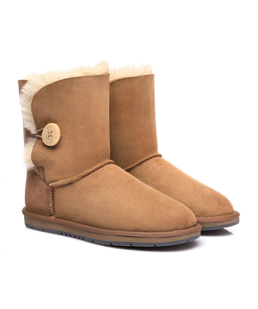 Men's Luxe Classic Mid Button UGG | Red Kado