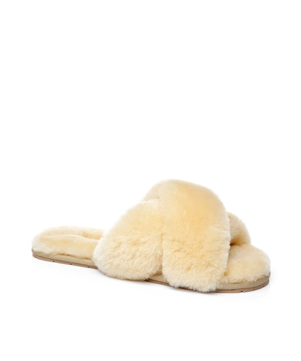 Women's UGG Premium Cross Over Slippers | Red Kado