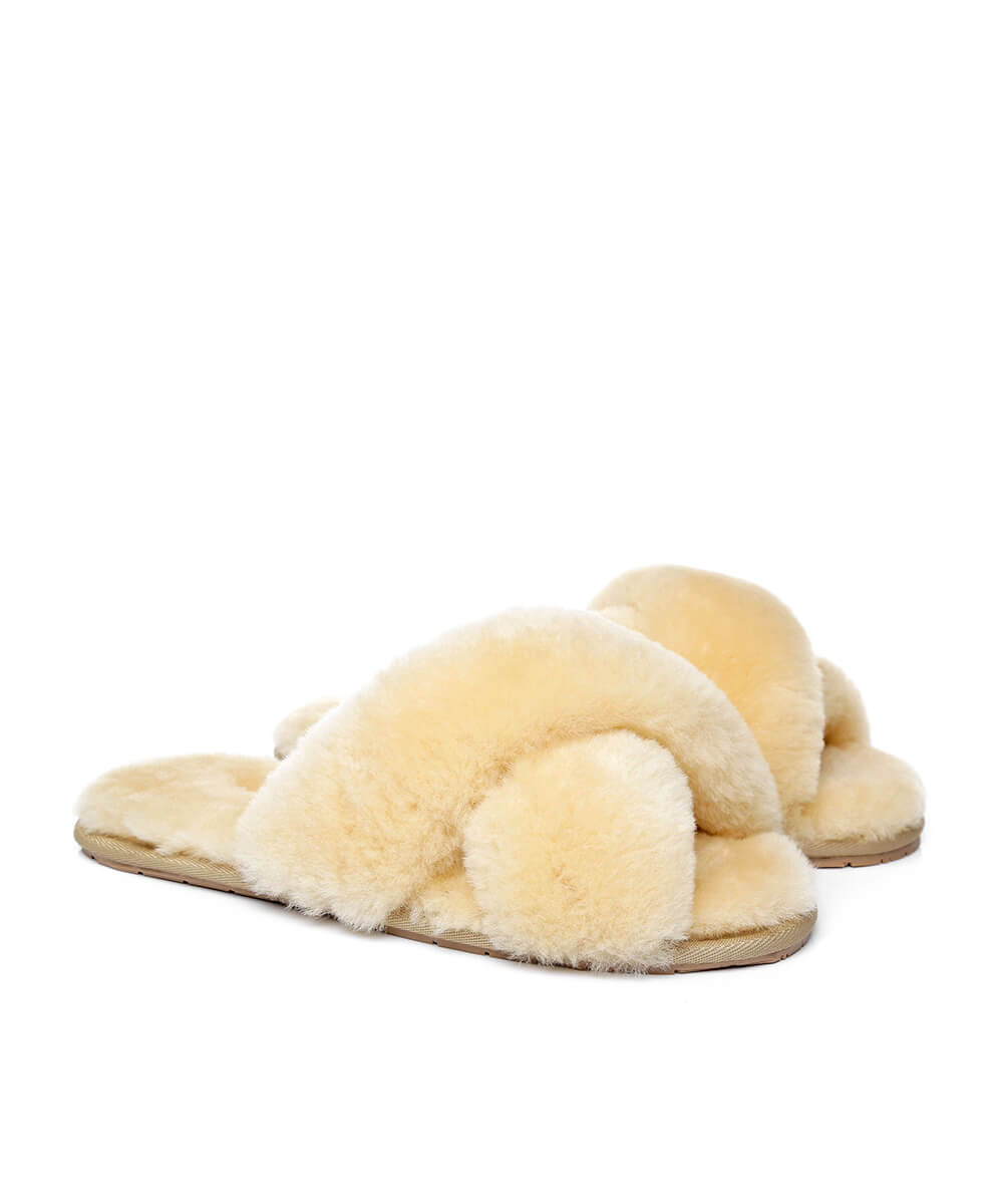 Women's UGG Premium Cross Over Slippers | Red Kado