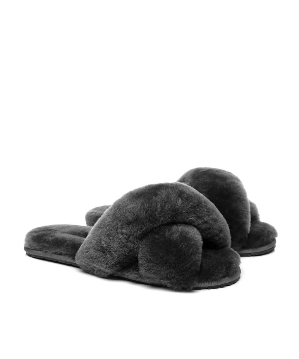 Women's UGG Premium Cross Over Slippers | Red Kado