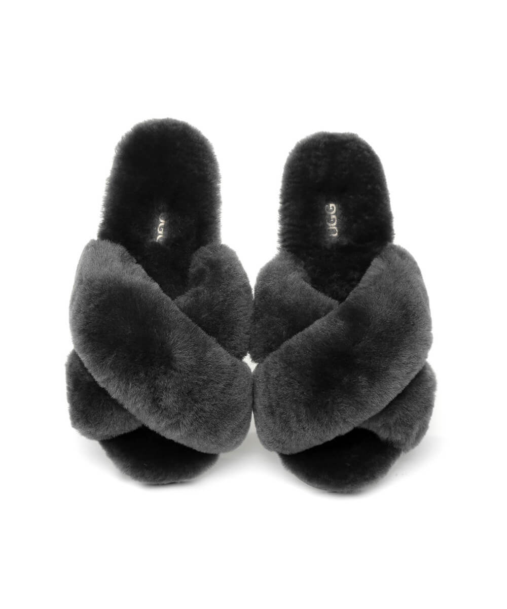 Women's UGG Premium Cross Over Slippers | Red Kado