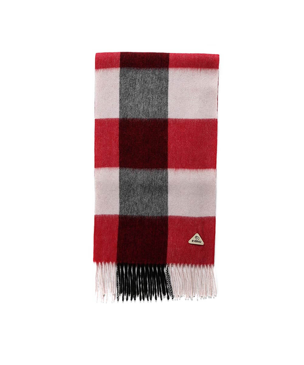 Wool Tartan Scarf | Red Kado