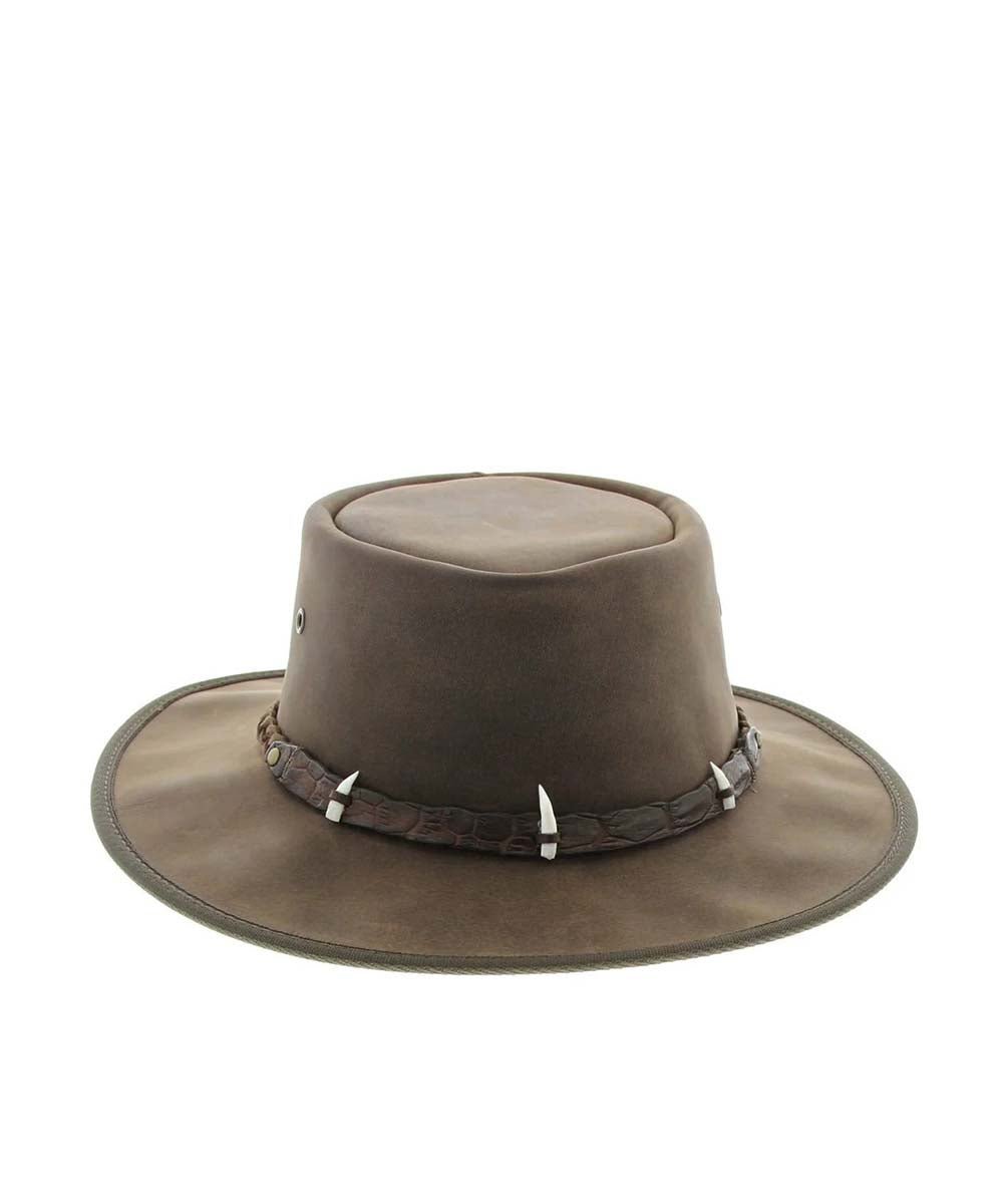 Barmah Outback 3 Crocodile Teeth Hat | Red Kado