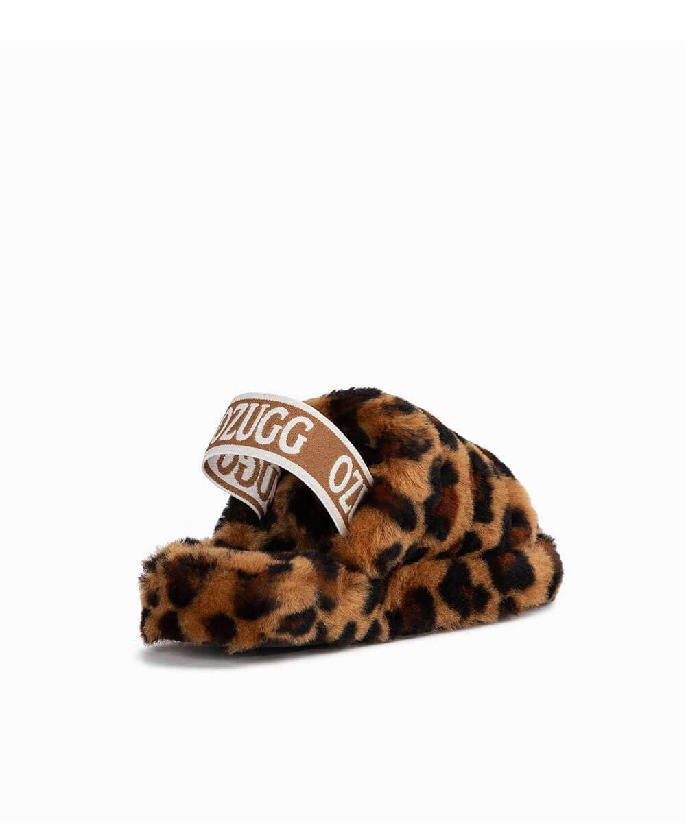 Kid’s UGG Snugg Leopard Slide | Red Kado