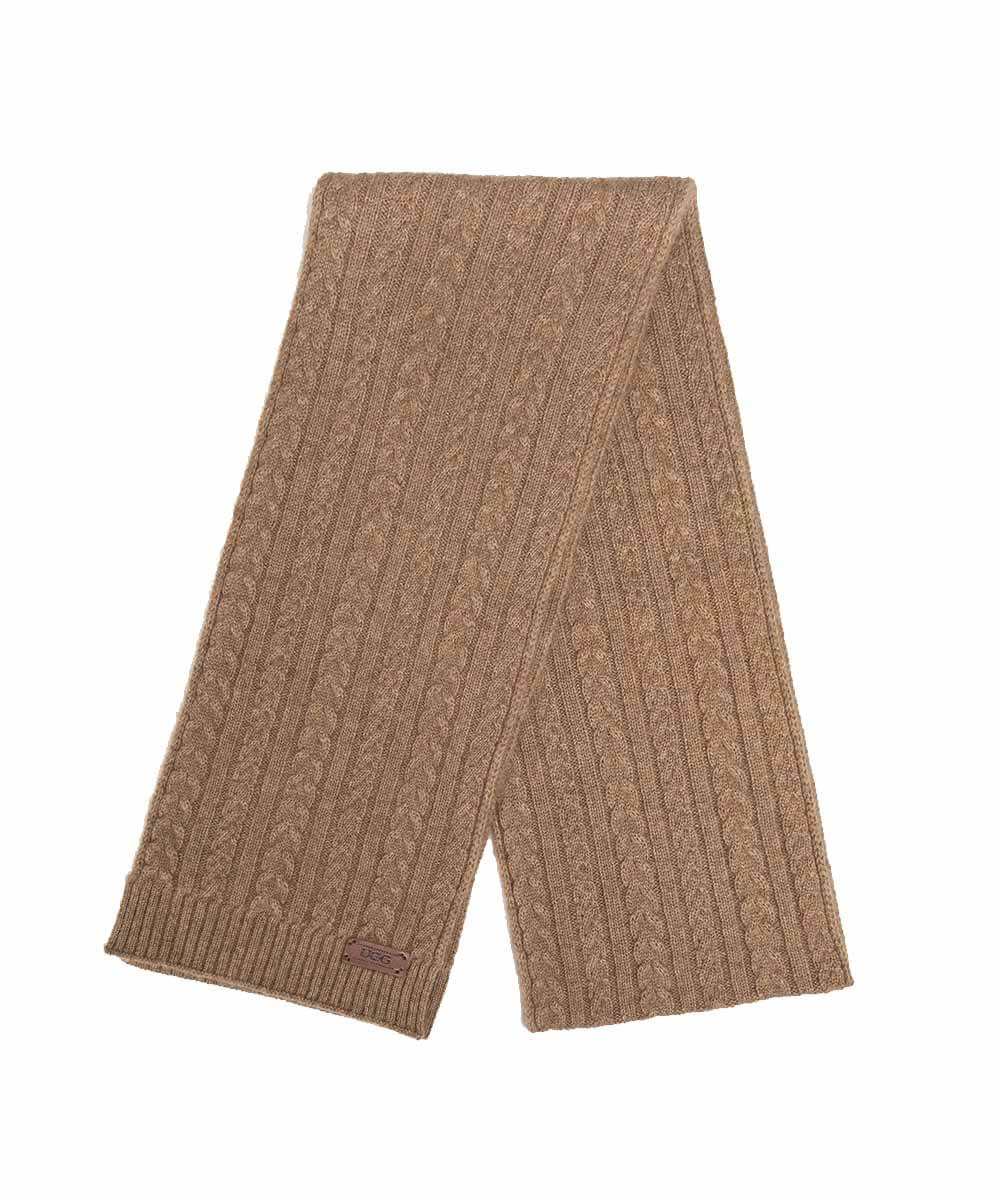 Cashmere UGG Cable Scarf | Red Kado
