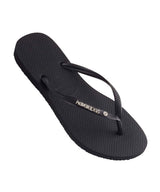 Havaianas Women's Slim Metal Logo Crystal Thongs | Red Kado