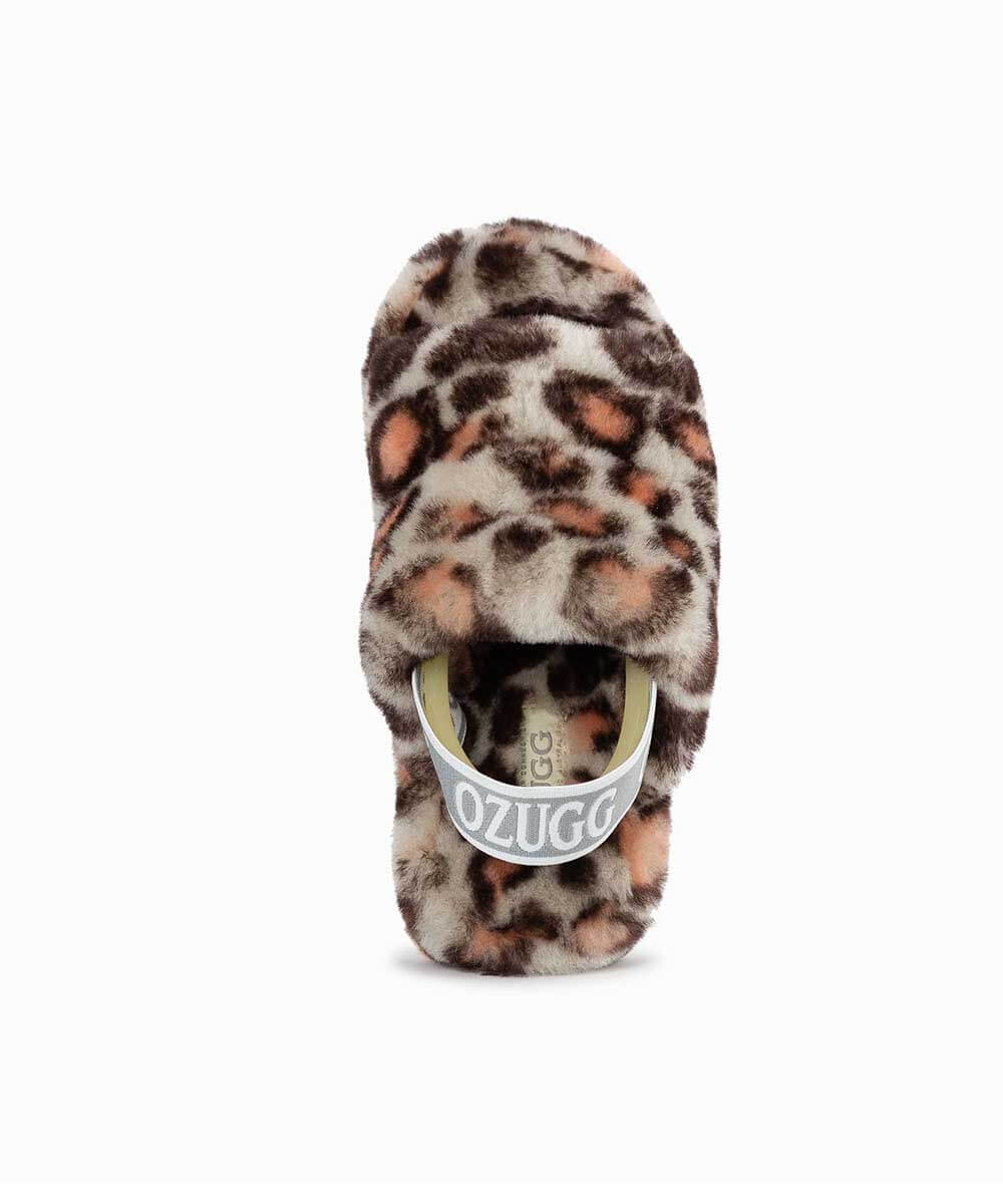 Kid’s UGG Snugg Leopard Slide | Red Kado