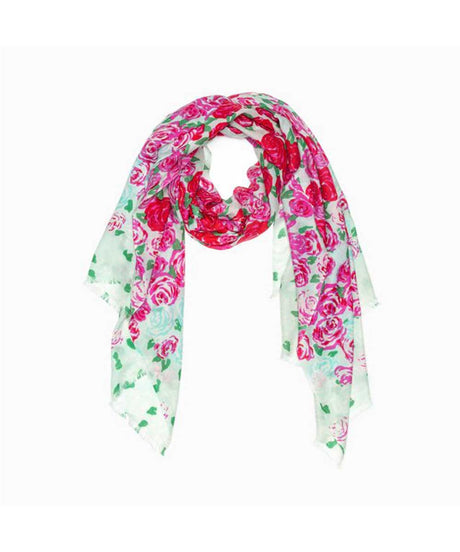 Wool Print UGG Scarf | Red Kado