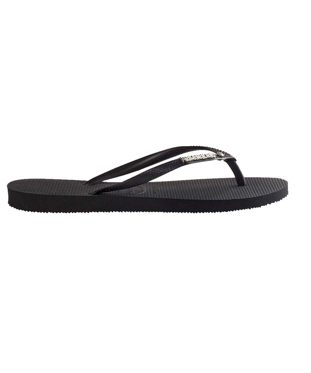 Havaianas Women's Slim Metal Logo Crystal Thongs | Red Kado
