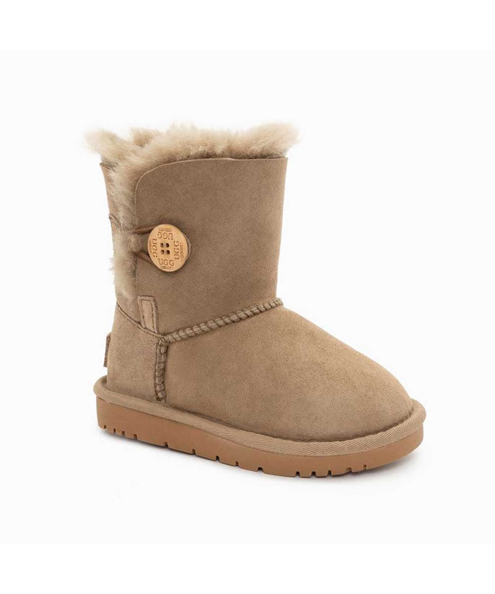 Kid’s UGG Classic Short Button Boot | Red Kado