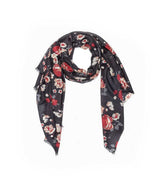 Wool Print UGG Scarf | Red Kado
