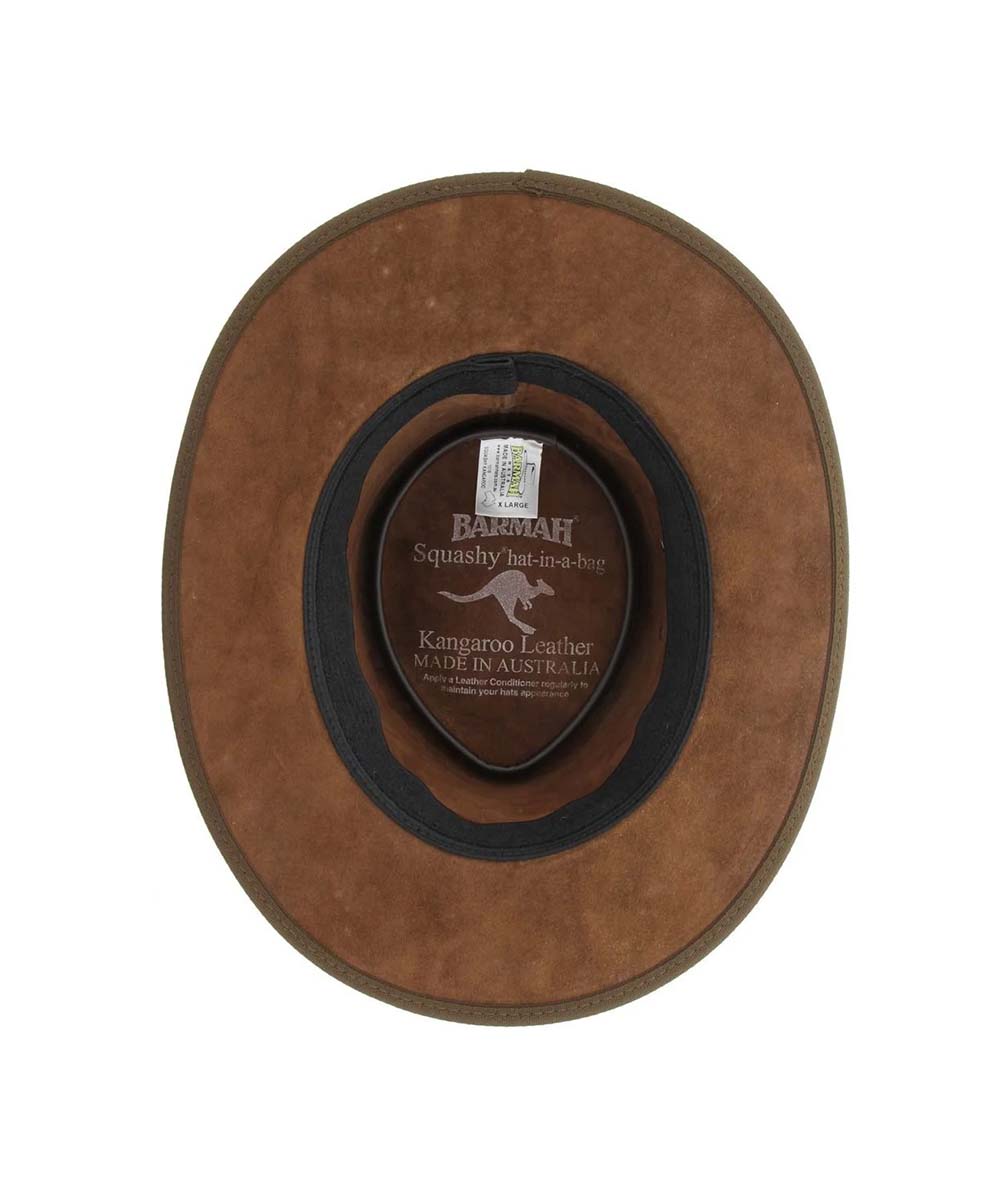 Barmah Squashy Roo Leather Hat | Red Kado