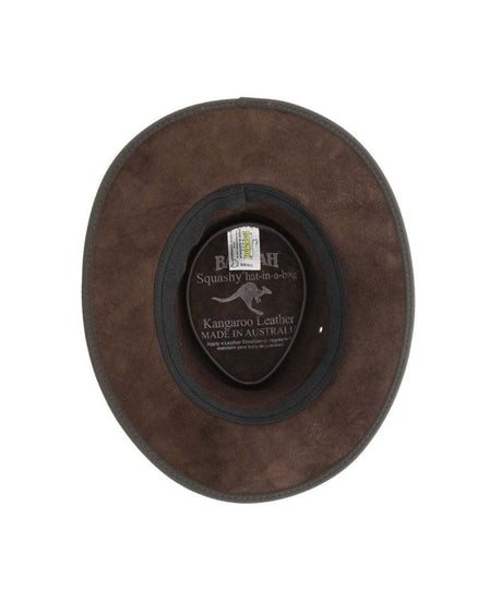 Barmah Squashy Roo Leather Hat | Red Kado