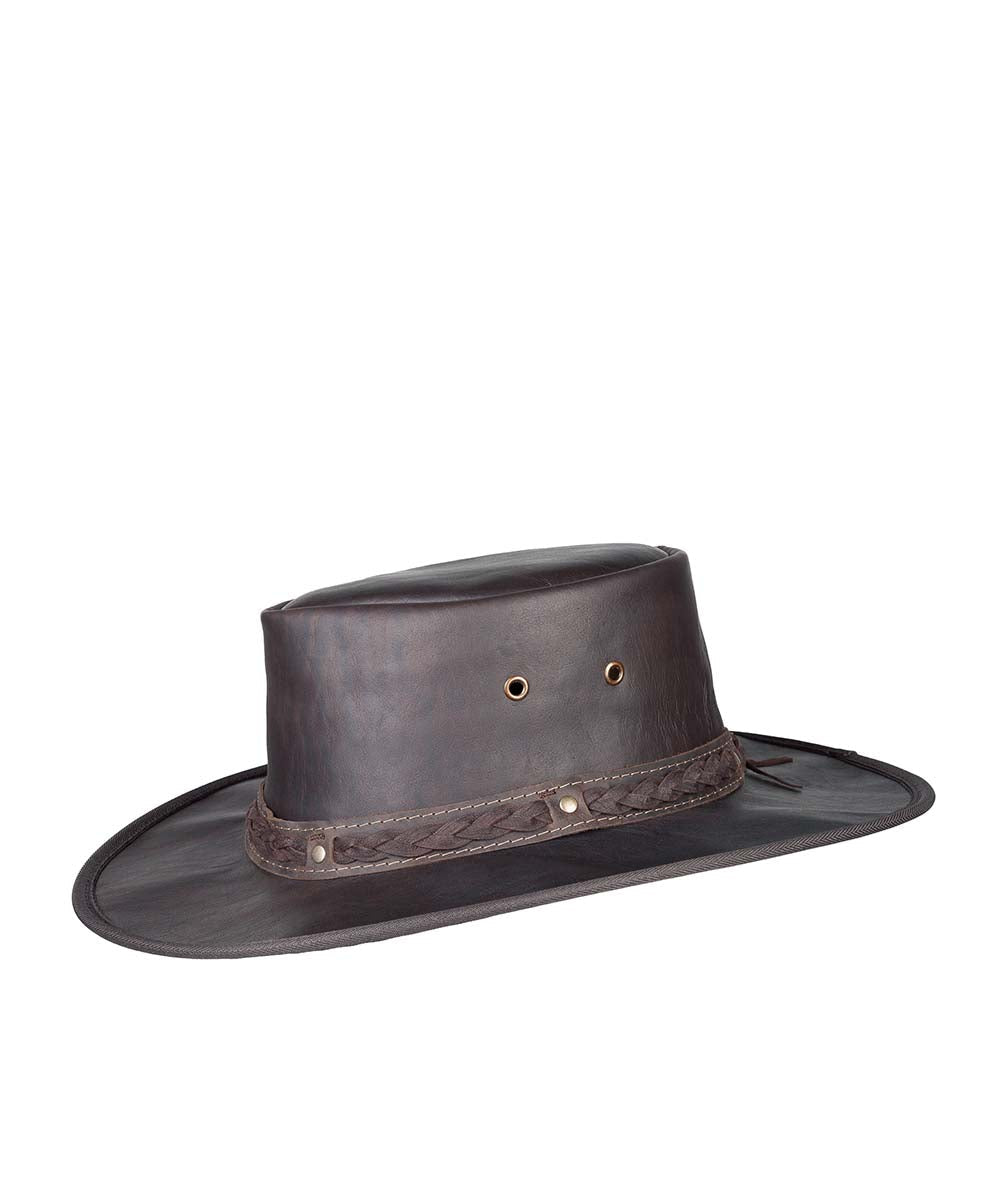 Barmah Squashy Roo Leather Hat | Red Kado