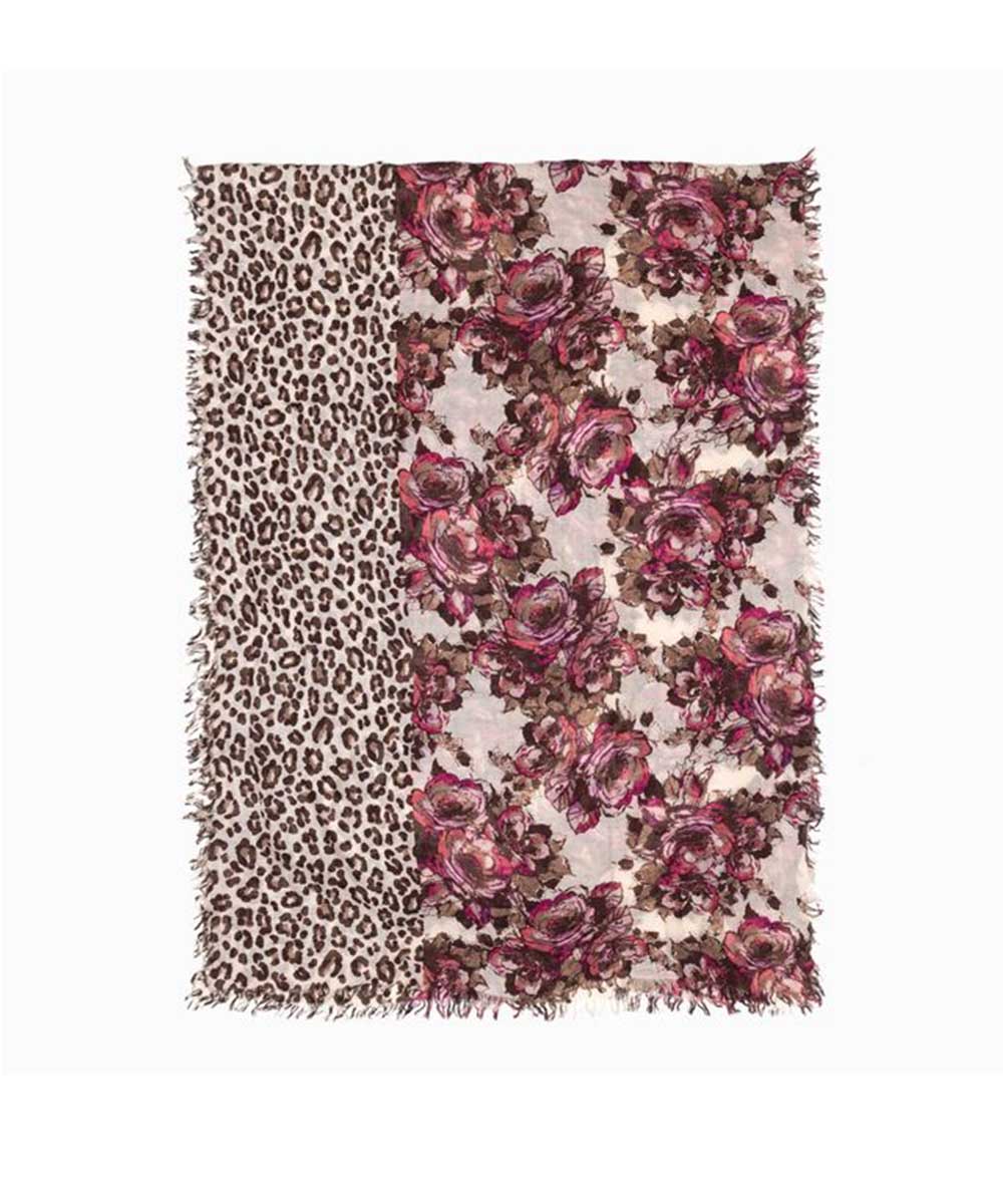 Wool Print UGG Scarf | Red Kado