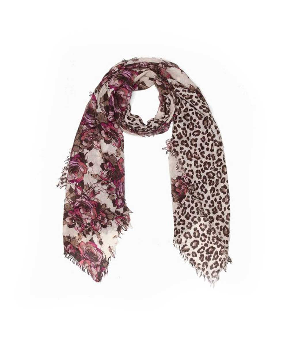 Wool Print UGG Scarf | Red Kado