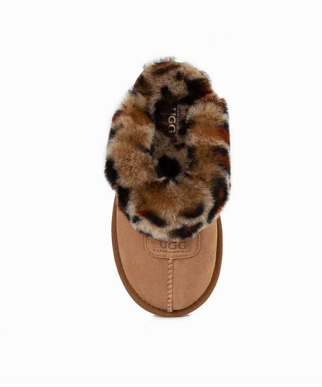 Kid’s UGG Leopard Scuff | Red Kado