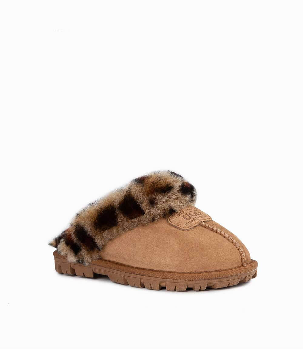 Kid’s UGG Leopard Scuff | Red Kado