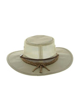 Barmah Canvas Drover Airflow Hat in Khaki