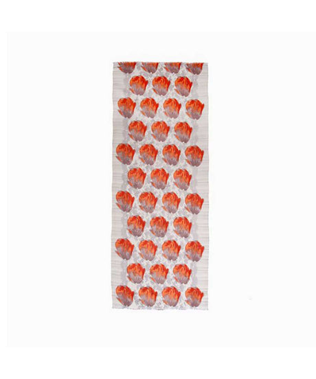 Merino Wool Print UGG Scarf | Red Kado