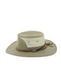 Barmah Canvas Drover Airflow Hat in Khaki