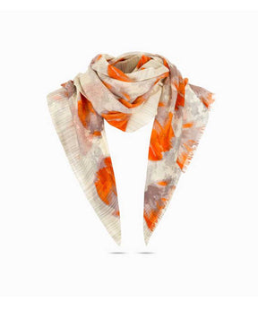 Merino Wool Print UGG Scarf | Red Kado